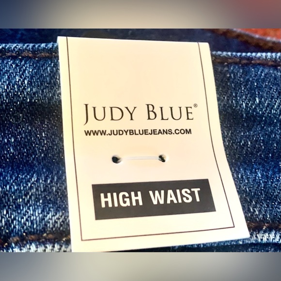 Judy Blue Jeans | Bay City Slit Hem High Rise Skinny JB82424 26/3 / Dark Blue - Picture 6 of 9